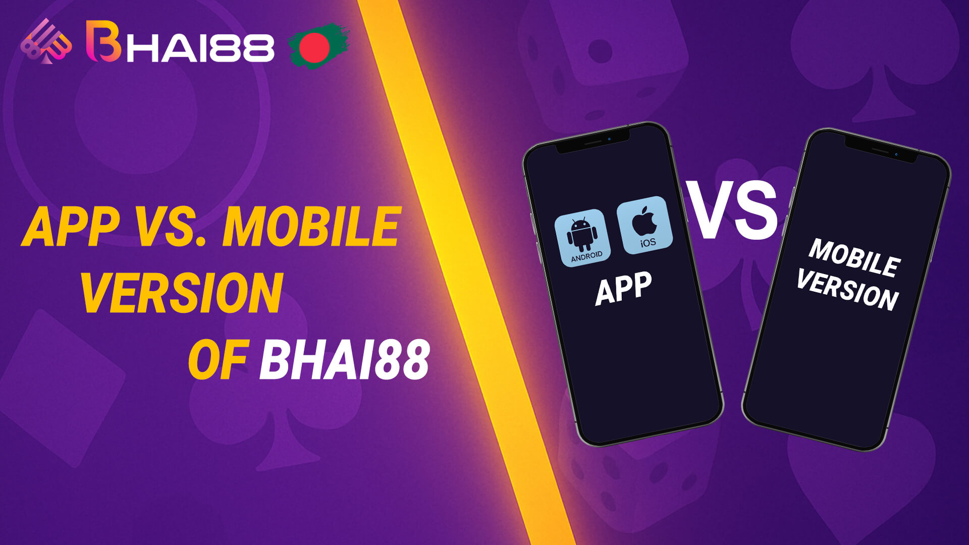 Comparison between the Bhai88 mobile app and the mobile website for Bangladeshi players.