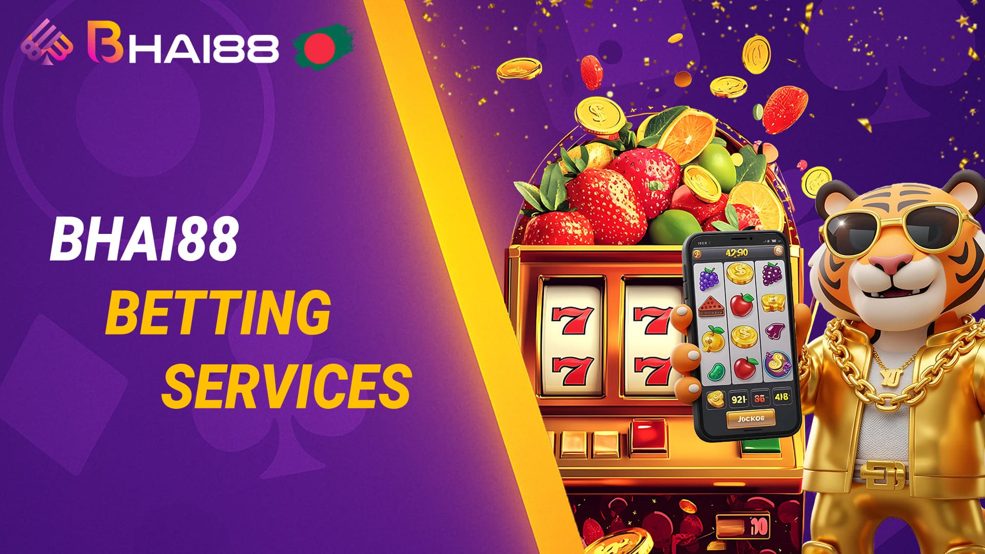 Bhai88 betting services, including live dealer games, slots, and virtual sports