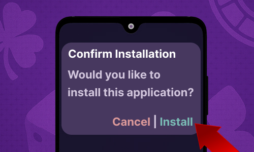 Android installation screen opened after tapping the downloaded APK file