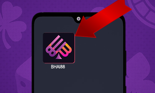 Android screen showing the Bhai88 app icon and an option to open the app
