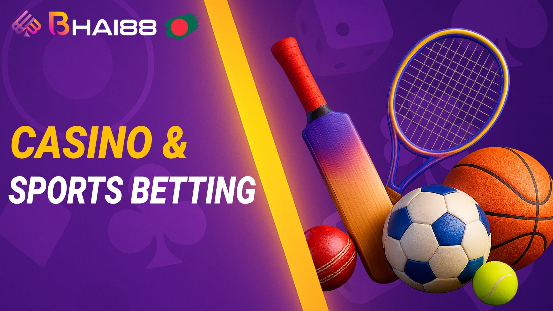 Various sports equipment illustrating the range of betting options available