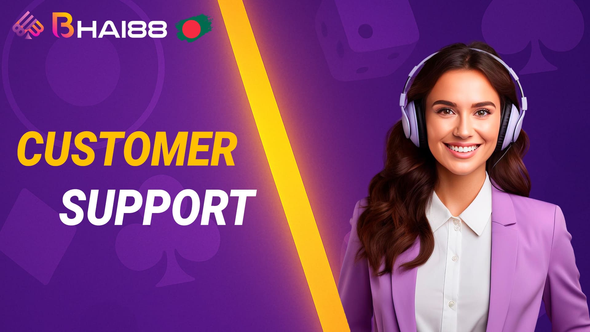 Female support agent wearing headphones and ready to assist users