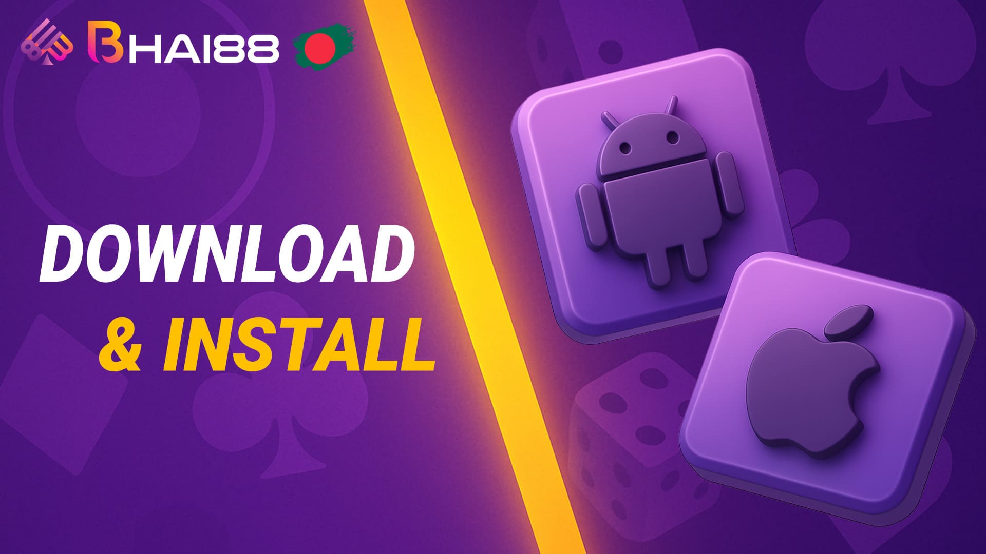 Android and iOS icons illustrating mobile compatibility for the Bhai88 app