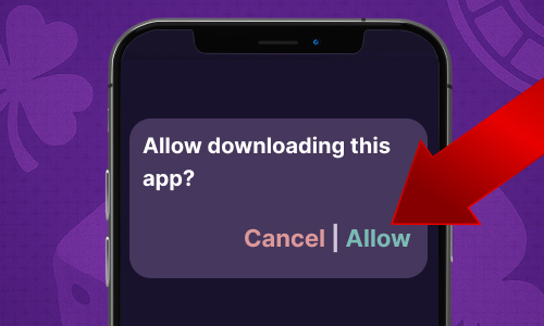 iPhone pop-up asking for permission to download a configuration file