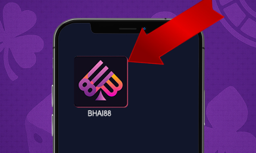 iPhone home screen displaying the Bhai88 app icon ready to open