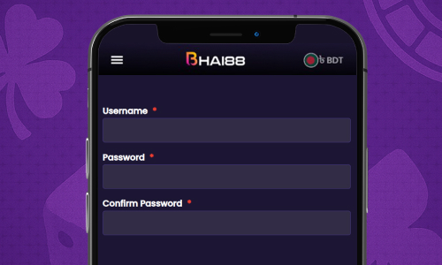 iPhone form screen for setting a username and password