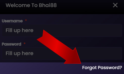Forgot password link on login page